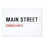 MAIN STREET  Invitations