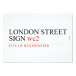 LONDON STREET SIGN  Invitations
