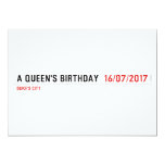 A Queen's birthday   Invitations