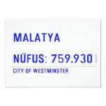 MALATYA  NÜFUS: 759.930  Invitations