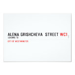 ALENA GRISHCHEVA  STREET  Invitations