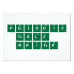Periodic
 Table
 Writer  Invitations