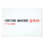 FORTUNE MAKOBE  Invitations