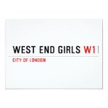 WEST END GIRLS  Invitations