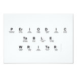 Periodic
 Table
 Writer  Invitations