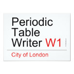 Periodic Table Writer  Invitations