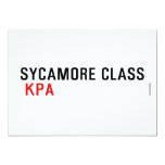 SYCAMORE CLASS   Invitations