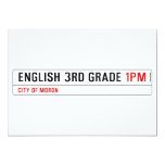 English 3rd grade  Invitations
