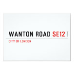 Wanton Road  Invitations