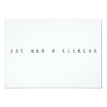 Our Names as Elements
   Invitations