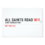 ALL SAINTS ROAD  Invitations