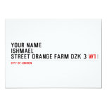 Your Name ishmael Street orange farm dzk 3  Invitations