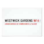 Westwick Gardens  Invitations