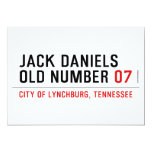 Jack Daniels Old Number  Invitations