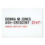 Donna M Jones Ash~Crescent   Invitations