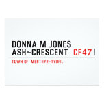 Donna M Jones Ash~Crescent   Invitations