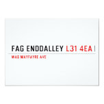 FAG ENdDALLEY  Invitations