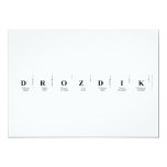 DROZDIK  Invitations