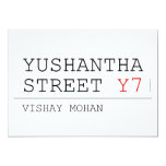 Yushantha  Street  Invitations