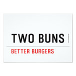  TWO BUNS  Invitations
