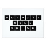 Periodic
 Table
 Writer  Invitations