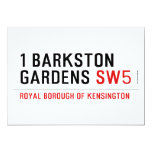 1 barkston gardens  Invitations