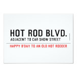Hot Rod Blvd.  Invitations