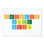 Periodic
 Table
 Write  Invitations