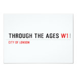 Through the ages  Invitations