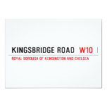 Kingsbridge Road  Invitations