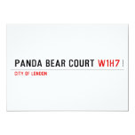 PANDA BEAR COURT  Invitations