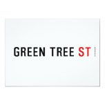 Green Tree  Invitations