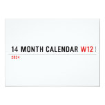 14 month calendar  Invitations