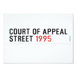 COURT OF APPEAL STREET  Invitations