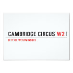 Cambridge Circus  Invitations