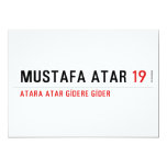 MUSTAFA ATAR  Invitations