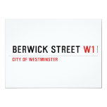 BERWICK STREET  Invitations