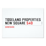 Toseland Properties New Square  Invitations