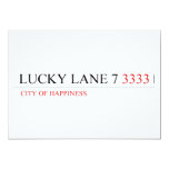 Lucky Lane 7  Invitations