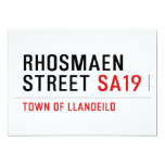 Rhosmaen Street  Invitations