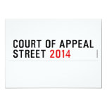 COURT OF APPEAL STREET  Invitations