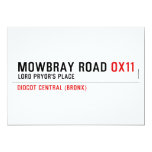 Mowbray Road  Invitations
