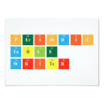 Periodic
 Table
 Writer  Invitations