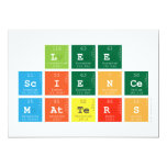 Lee 
 Science
 Matters  Invitations