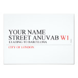 Your Name Street anuvab  Invitations