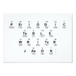 Periodic
 Table
 Writer
 Jason  Invitations