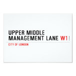 Upper Middle Management Lane  Invitations