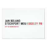 Jan Boland Stockport MDU  Invitations