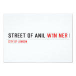 Street of anil  Invitations