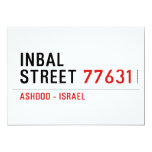 Inbal Street  Invitations
